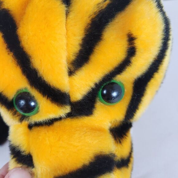 Vintage Orange‎ Tiger Plush Golf Club Head Cover #1 Tag Driver sock protection - Picture 4 of 5
